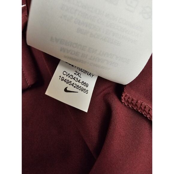 Nike Coaches Dri-FIT Polo Shirt Mens 2XL Short Sleeve Red CW3434 - Picture 9 of 9